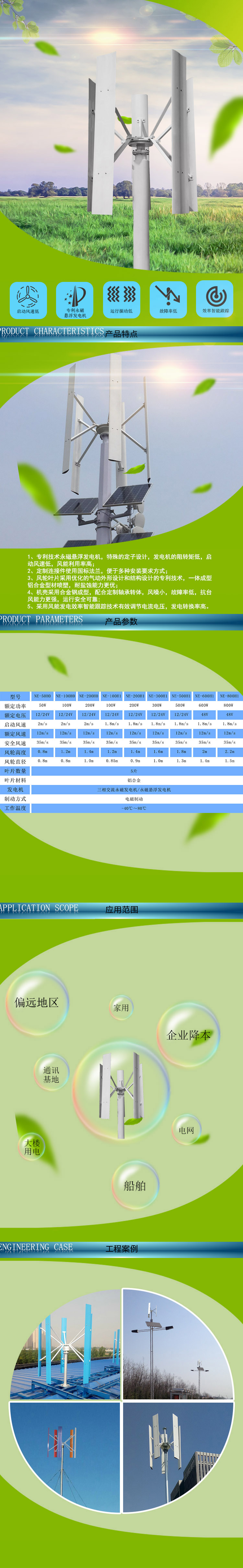 H1型垂直軸風(fēng)力發(fā)電機(jī)